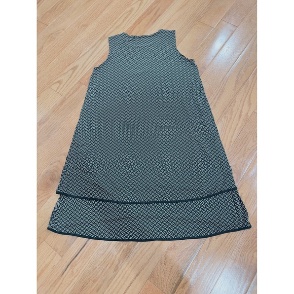 J. Jill Wearever Dress Petite Small Black White Sleeveless Shift Lagenlook - Picture 6 of 6